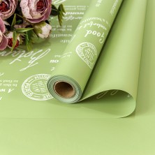 Плёнка 0,58*10м 290г матовая с печатью 65мкм Фисташковый 1/30 Арт: 1601/7493