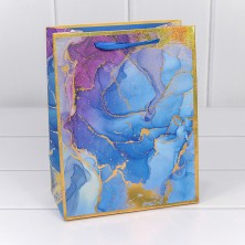 Пакет подарочный "Мрамор" (микс) 18*23*10 210г 1/20 1/360 Арт: 000397E