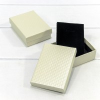 Коробка Прямоугольная 11*8*3,4 "Ромбики-2" Бежевый 1/12 1/240 Арт: 627118/3