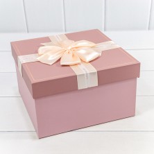 Коробки Квадратные Набор 1/3 21*21*12,3 с бантом "Just For You" Розовый 1/18 Арт: 721620/2