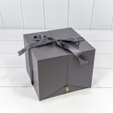 Коробка Квадратная 21*21*18 "Сюрприз" Серый 1/8 Арт: 721608/2