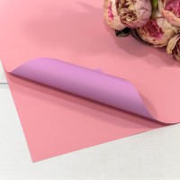 Плёнка в листах 55*55 (20 шт.) матовая двухсторонняя 65мкм Умеренный розовый/Сиреневый 1/60 Арт: 1631/0331