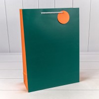 Пакет подарочный матовый Сине-зелёный 30*41,5*12 210г 1/20 1/80 Арт: 000280A/6