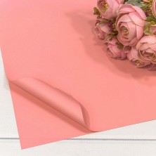 Плёнка в листах 55*55 (20 шт.) матовая "Корейская" 65мкм Умеренный розовый 1/60 Арт: 1698/3572