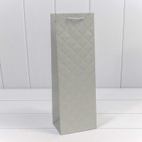 Пакет подарочный "Ромб" Серебряный 12*36*9 210г 1/20 1/240 Арт: 000391M/3