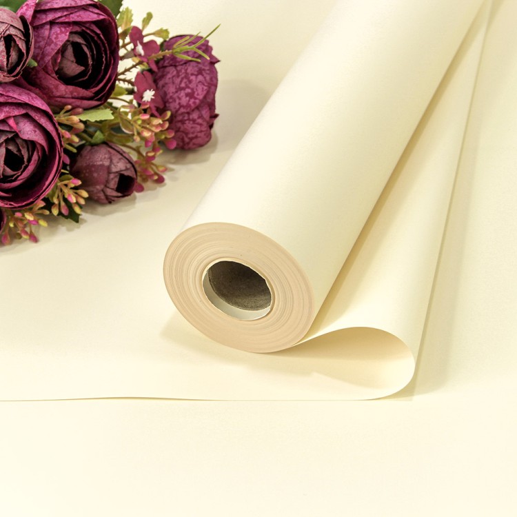Плёнка 58см 800г матовая "Корейская" 65мкм Кремовый 1/12 Арт: 1838/M