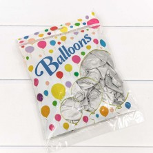 Шарики воздушные из латекса "Хром" 11"/28см (50 шт.) 2,8г Серебряный 1/120 Арт: 18100/9