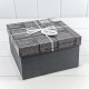 Коробки Квадратные Набор 1/3 21*21*12,3 с бантиком 