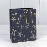 Пакет подарочный с тиснением &quot;Звёзды&quot; (микс) 18*23*10 210г 1/20 1/360 Арт: 300912E - Пакет подарочный с тиснением "Звёзды" (микс) 18*23*10 210г 1/20 1/360 Арт: 300912E