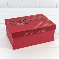 Коробки Прямоугольные Набор 1/3 22,5*16*9,5 с бантом "Wishes" Красный 1/12 Арт: 720624/2