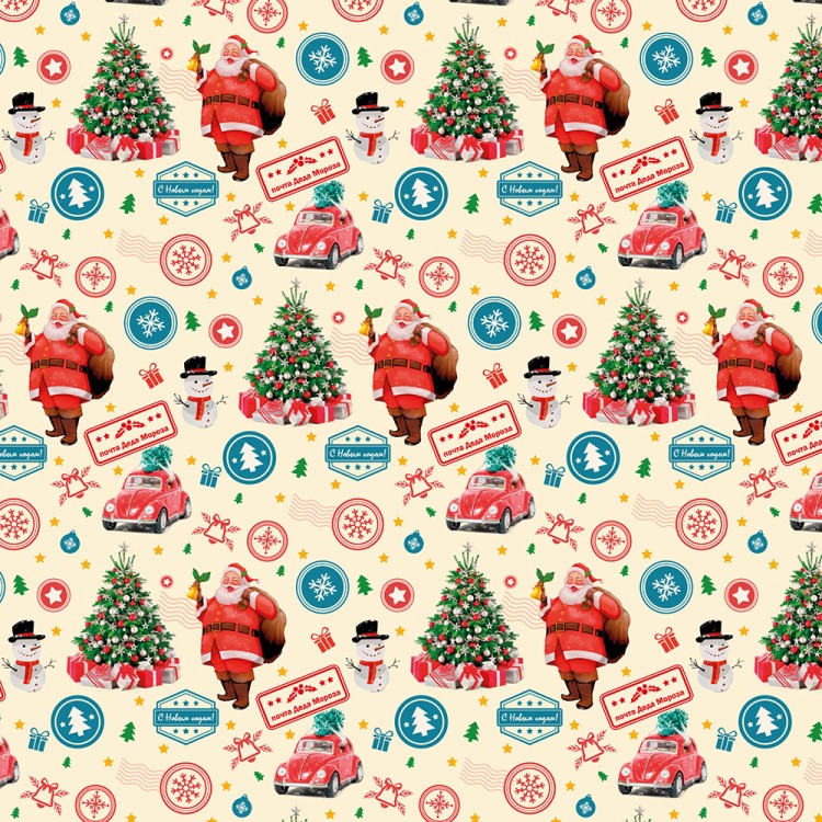 Бумага в листах 70*100 ±5% (10 шт.) 80г "С Новым годом"-128 1/24 Арт: 000402/128