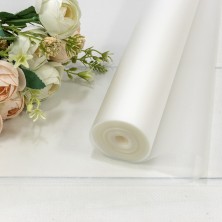 Плёнка 0,59*40м 1000г матовая однотонная 50мкм Белый 1/6 1/12 Арт: 100057/1
