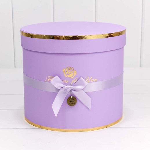 Коробки Цилиндр Набор 1/5 22,5*19,5 "Flowers for you" Сиреневый 1/8 Арт: 7215009/1537