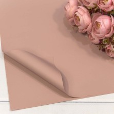 Плёнка в листах 55*55 (20 шт.) матовая "Корейская" 65мкм Серовато-розовый 1/60 Арт: 1698/6029