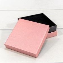 Коробка Квадратная 9*9*3,5 Розовый 1/6 1/120 Арт: 60999/4