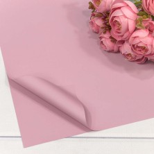 Плёнка в листах 55*55 (20 шт.) матовая "Корейская" 65мкм Розовато-сиреневый 1/60 Арт: 1698/2052
