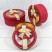 Коробки Круглые Набор 1/3 28*11,5 с окошком и бантом Красный 1/12 Арт: 721302/2