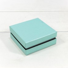 Коробка Квадратная 9*9*3,5 Светло-бирюзовый 1/6 1/120 Арт: 60999/6