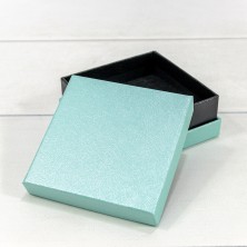 Коробка Квадратная 9*9*3,5 Светло-бирюзовый 1/6 1/120 Арт: 60999/6