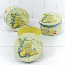 Коробки Круглые Набор 1/3 22*13 "Easter Greetings" 1/12 Арт: 720-731