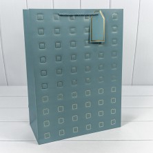 Пакет подарочный с тиснением "Квадратики" (микс) 31*42*15 210г 1/20 1/80 Арт: 000881A