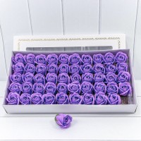 Декоративный цветок-мыло "Роза" класс А Фиолетовый 5,5*4 50шт. 1/20 Арт: 420055/45