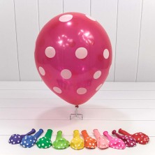 Шарики воздушные из латекса с рисунком 12"/30см (100 шт.) 2,8г "Горох" (микс) 1/50 Арт: 16100