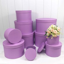 Коробки Круглые Набор 1/10 42,1*25,2 Сиреневый 1/2 Арт: 7211006/1537