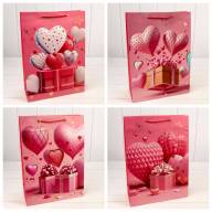 Пакет подарочный с тиснением "Сердца" (микс 110) 30*41,5*12 210г 1/20 1/80 Арт: 000110A - Пакет подарочный с тиснением "Сердца" (микс 110) 30*41,5*12 210г 1/20 1/80 Арт: 000110A