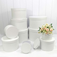 Коробки Круглые Набор 1/10 42,1*25,2 Белый 1/2 Арт: 7211006/417
