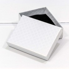 Коробка Прямоугольная 9*7*2,8 "Ромбики" Белый 1/12 1/480 Арт: 61279/2