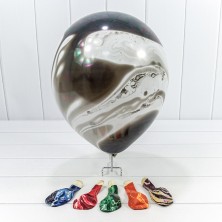 Шарики воздушные из латекса "Мрамор" 12"/30см (100 шт.) 2,8г (микс) 1/60 Арт: 20100