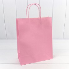Пакет подарочный Крафт Розовый 26*33*12 120г 1/20 1/120 Арт: 214C/1895