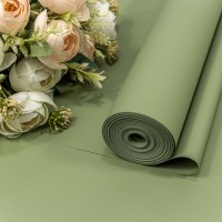 Плёнка 0,59*34м 900г "Корейская" 65мкм Бежево-зелёный 1/6 1/12 Арт: 90038/7494