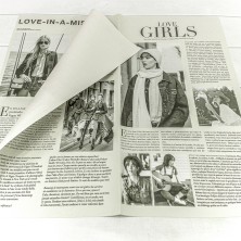 Плёнка в листах 56,5*56,5 (20 шт.) матовая "Газета GIRLS" 65мкм Серый 1/60 Арт: 1616/CG1