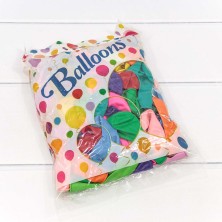 Шарики воздушные из латекса "Пастель" 10"/25см (100 шт.) 2,2г (микс) 1/70 Арт: 12200