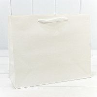 Пакет подарочный Крафт "Люкс" 32*26*13 210г Белый 1/10 1/240 Арт: 000221CA/9