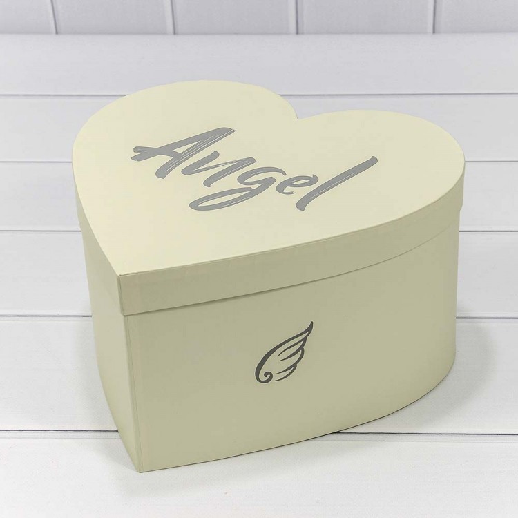 Коробки "Сердце" Набор 1/3 29*28*16 "Angel" Молочный 1/18 Арт: 720275/4