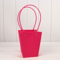 Пакет подарочный "Ваза для цветов" 20*17*12 Малиновый 1/10 1/120 Арт: 000170E/2040