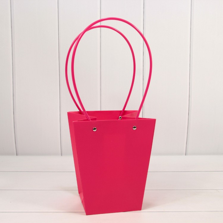 Пакет подарочный "Ваза для цветов" 20*17*12 Малиновый 1/10 1/120 Арт: 000170E/2040