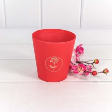 Коробка "Ваза для цветов" 10,7*10,6 с тиснением "Мини" Красный 1/10 1/120 Арт: 720788/2