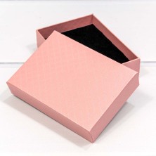 Коробка Прямоугольная 11*8*3,4 "Ромбики" Розовый 1/12 1/360 Арт: 612811/4