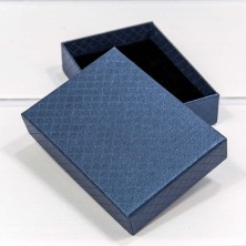 Коробка Прямоугольная 11*8*3,4 "Ромбики" Синий 1/12 1/240 Арт: 612811/5
