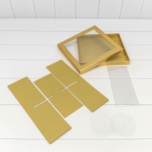 Коробка Квадратная 25*25*10 сборная Золотой 1/14 Арт: 720902/2